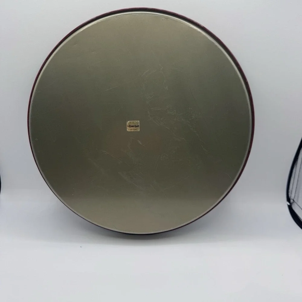 Nobel Hall Santa Claus Round Tin Metal Serving Tray Home Decor